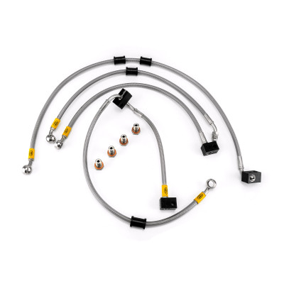 Kawasaki Z1000 ABS 2014-2023 HEL Stainless Steel Braided Brake Lines (Flexible ABS Replacements)