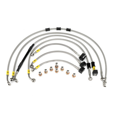 Yamaha Tenere 700 ABS 2019-2021 HEL Stainless Steel Braided Brake Lines (Flexible ABS Replacements)