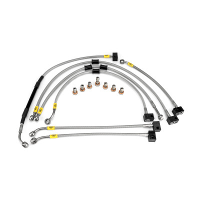 Yamaha XSR900 ABS 2016-2020 HEL Stainless Steel Braided Brake Lines (Flexible ABS Replacements)