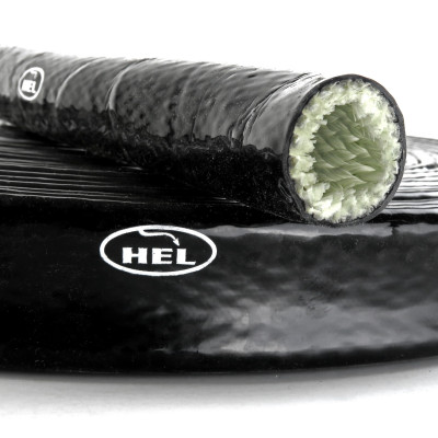 HEL Black 15mm Internal Diameter Extreme Heat Sleeve - Fire Resistant to 1200°C